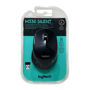 Logitech M330 Silent Plus Wireless Mouse, 2.4 GHz, 3 Buttons- Black/Blue/Red – 2shop by TNT